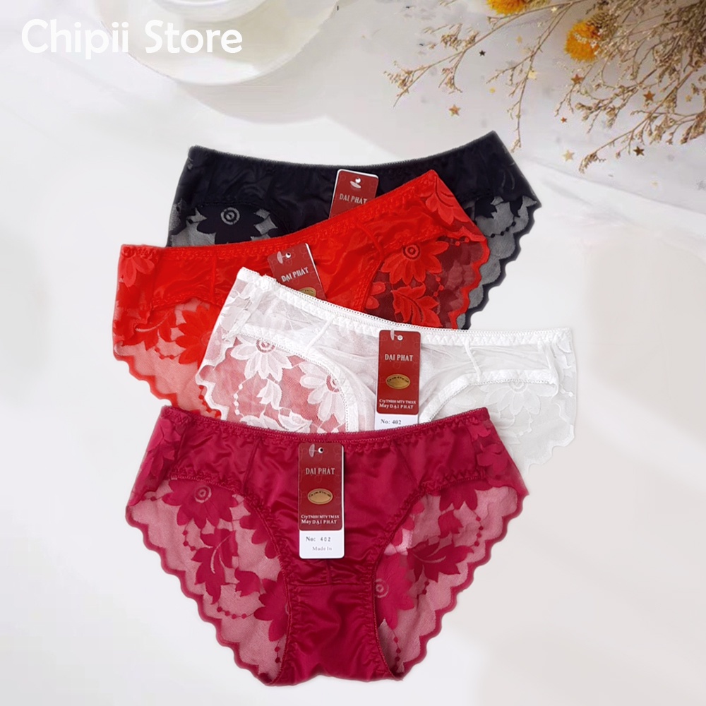 Combo 5 quần lót nữ ren phi lụa cao cấp sexy quyến rũ, siêu mềm mại - TADA SHOP