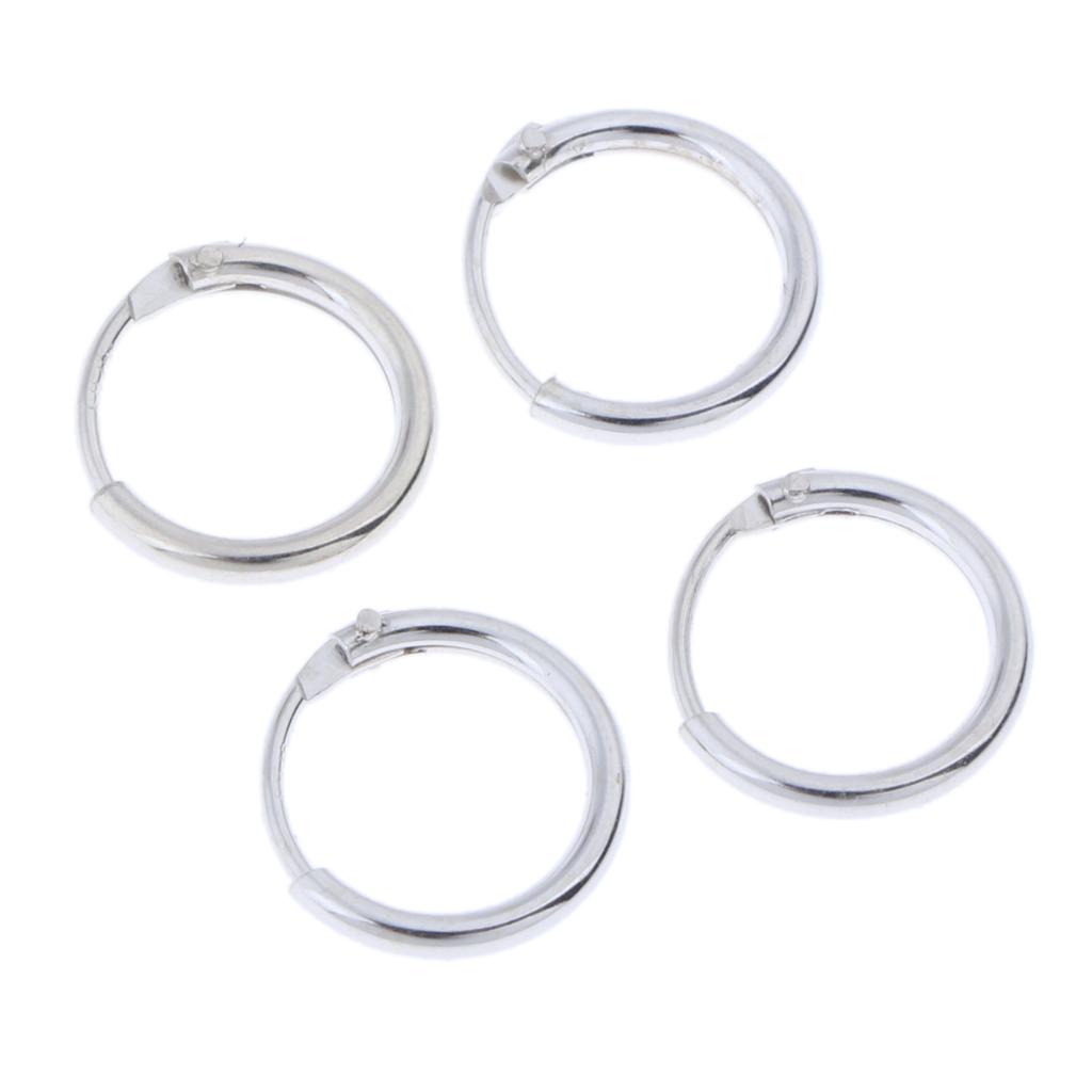 4 Pack South Korea Jewelry Earrings Lovers Small Hoop Circle Ear Ring Huggie Earrings For Women Men And Rings Earrings 8mm/10mm Hoop Earrings