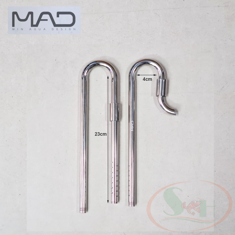 In out inox MAD phi 10, 12, 16, 19 mm CNC ống lọc thùng bể cá tép thủy sinh