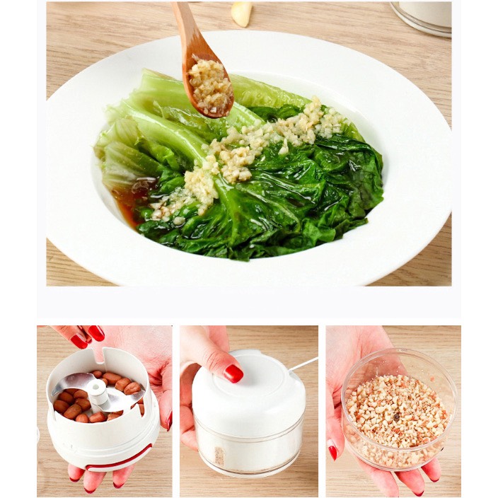 Dụng Cụ Xay Tỏi Ớt --Rút Dây Mẫu Mới