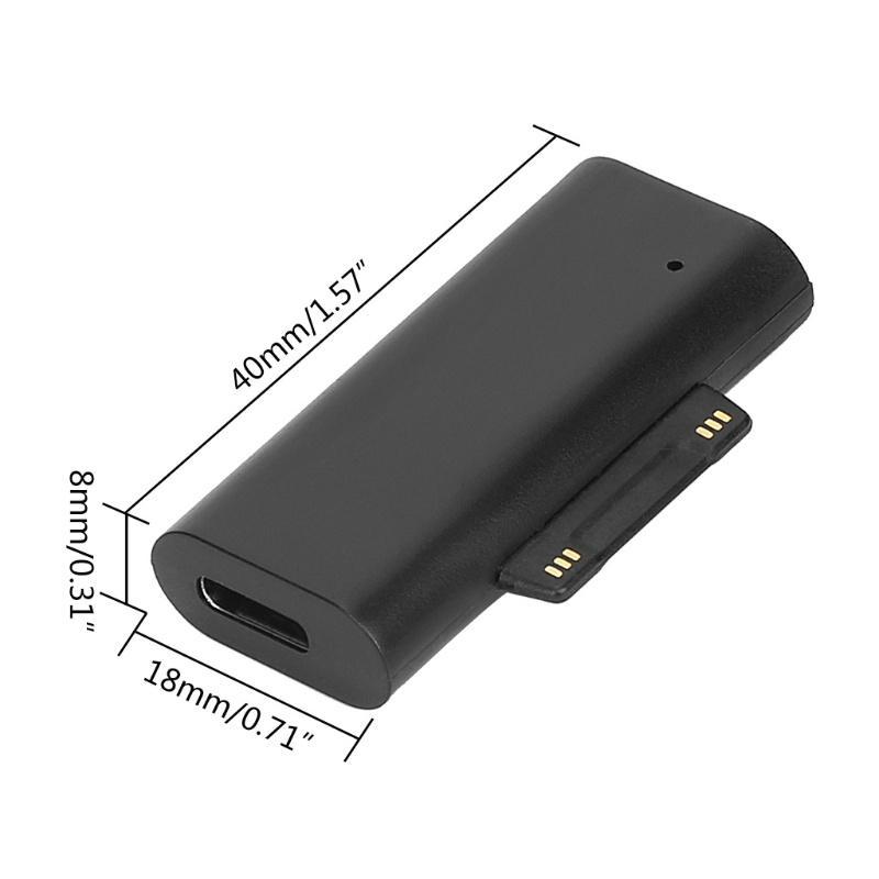 Đầu chuyển đổi USB Type C PD cho Microsoft- Surface Pro 3 4 5 6 7 Laptop Tablet