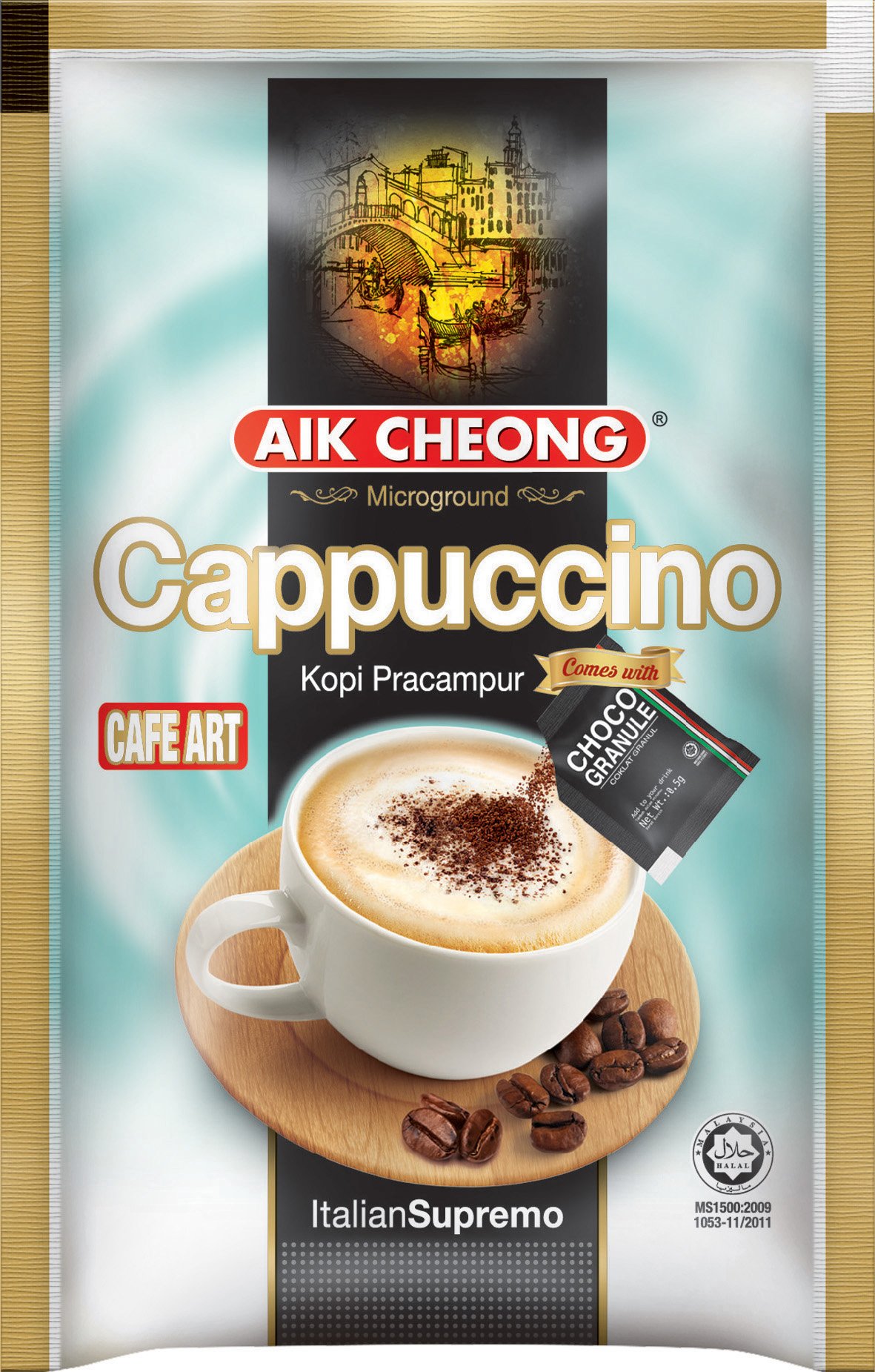 Cà Phê Hòa Tan Gói Malaysia Aik Cheong Combo 2 Vị Capuchino, Macchito SÀI GÒN ĐẶC SẢN