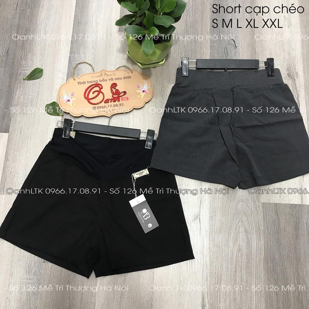 QUẦN SHORT BẦU CẠP CHÉO ( 38-75kg) - ẢNH THẬT 100% - SIÊU MỀM MÁT KHÔNG NÓNG BÍ