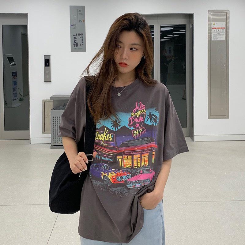 Áo thun nam nữ unisex tay lỡ, áo phông tay lỡ unisex form rộng oversize streetwear