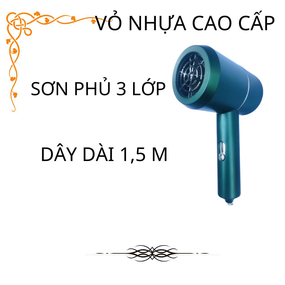 Máy sấy tóc Dryer - 2 tốc độ gió - 2 chế độ nhiệt/công suất 2200w, công nghệ ion âm/ chăm sóc tóc, bảo vệ tóc hiệu quả/nhiệt tốt an toàn khi sử dụng