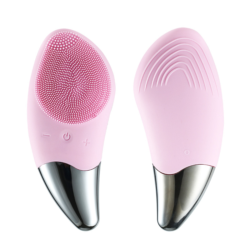 Máy Rửa Mặt Làm Da Sạch Sâu, Chống Lão Hóa Và Nâng Cơ Da  HTS Facial Brush Ion Sonic-6 Cấp Tốc Độ Tích Hợp Sóng Âm-BR 020+ Dụng Cụ Rửa Mặt và Massage Mặt Silicon Mềm Dẻo HT SYS Facial Cleansing Fad-[ COMBO 01]