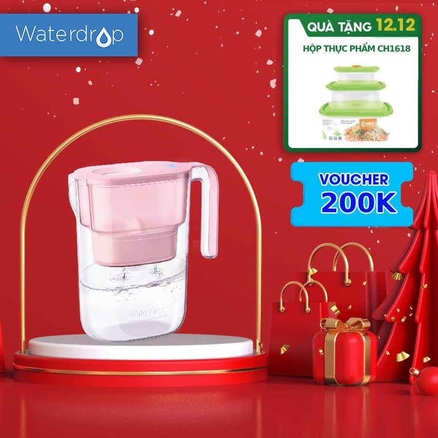 Bình lọc nước 3.3L WD-PT-05P Waterdrop Elfin Pitcher cho gia đình