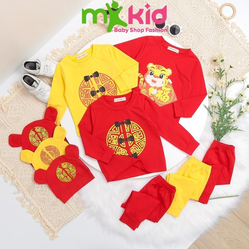 Đồ Tết Cho Bé Cao Cấp Bộ Minky Mom Tết 2022 Cho Bé Trai Bé Gái Chất Cotton Siêu Co Giãn Thấm Hút Mồ Hôi Tốt
