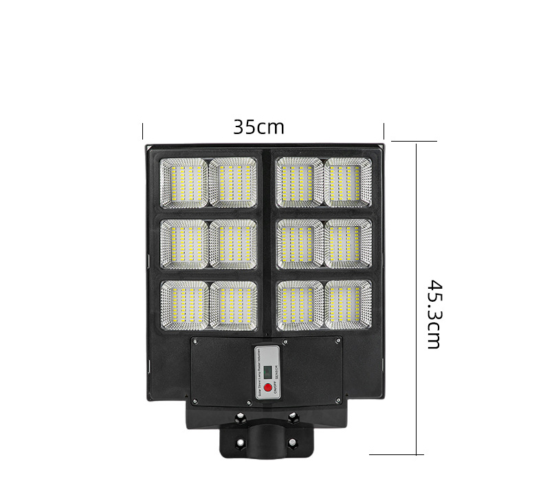 Đèn năng lượng mặt trời liền thể 500W, 6 Khoang,Vỏ nhựa ABS, Tấm pin liền, Cảm biến chuyển động. Ánh sáng trắng- 500WLT