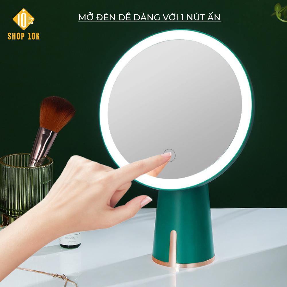 Gương đèn LED trang điểm để bàn, Gương trang điểm kiểu dáng chân to BEAUTY MIRROR Shop10k -SP005359