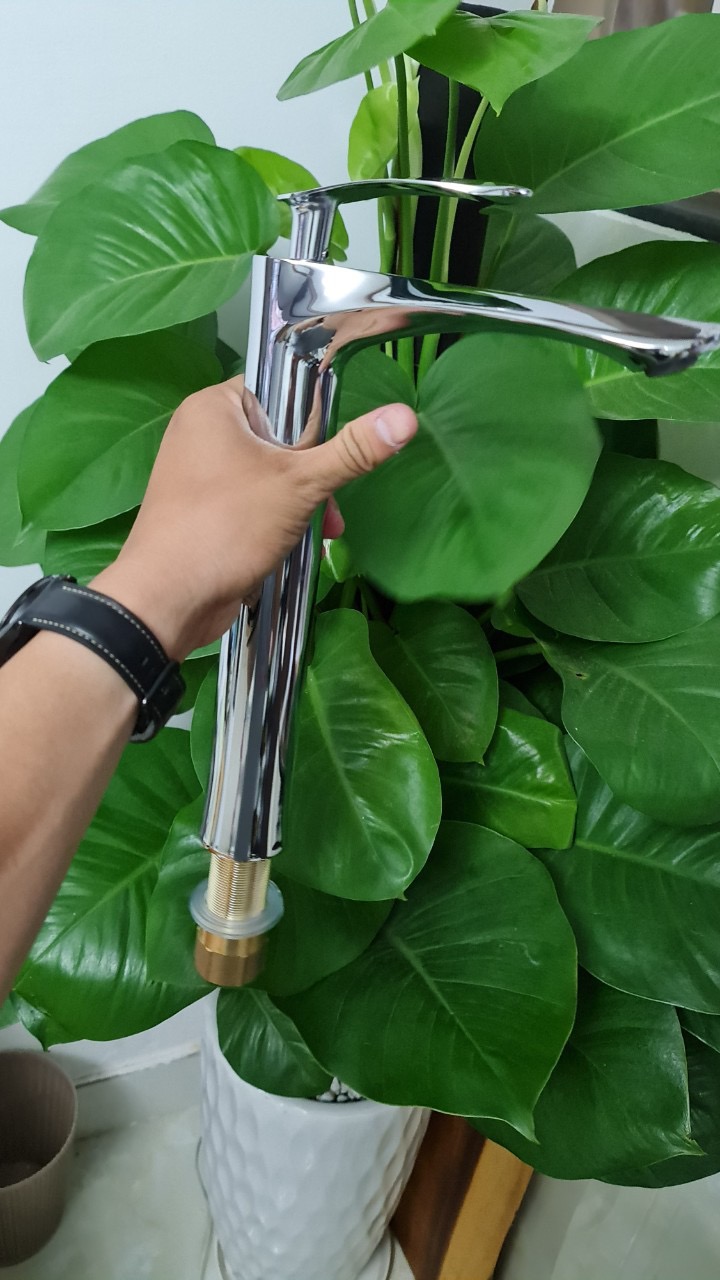 Vòi Lavabo nóng lạnh lá mạ