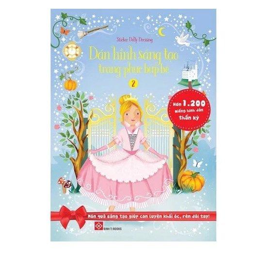 Combo 2 - Sticker Dolly Dressing - Dán Hình Sáng Tạo Trang Phục Búp Bê - Có Bìa Áo - 4 Cuốn