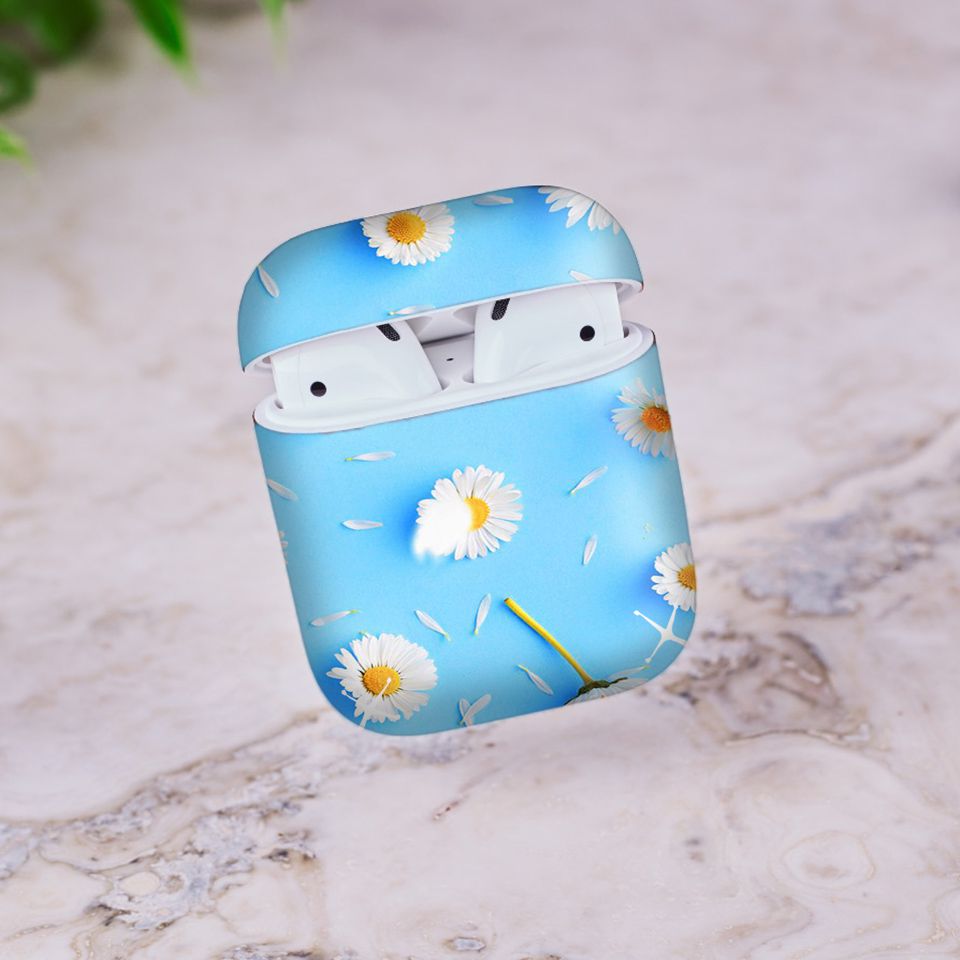 Miếng dán skin chống bẩn cho tai nghe AirPods in hình thiết kế - atk252 (bản không dây 1 và 2)