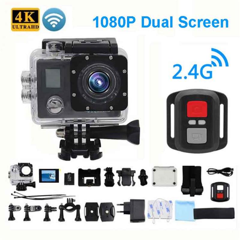 Camera hành động Ultra HD 4K Máy quay phim Wifi 150 Dgreen cam 4 K deportiva 2 inch B6 B6R Camera thể thao chống nước pro 1080P 30fps cam