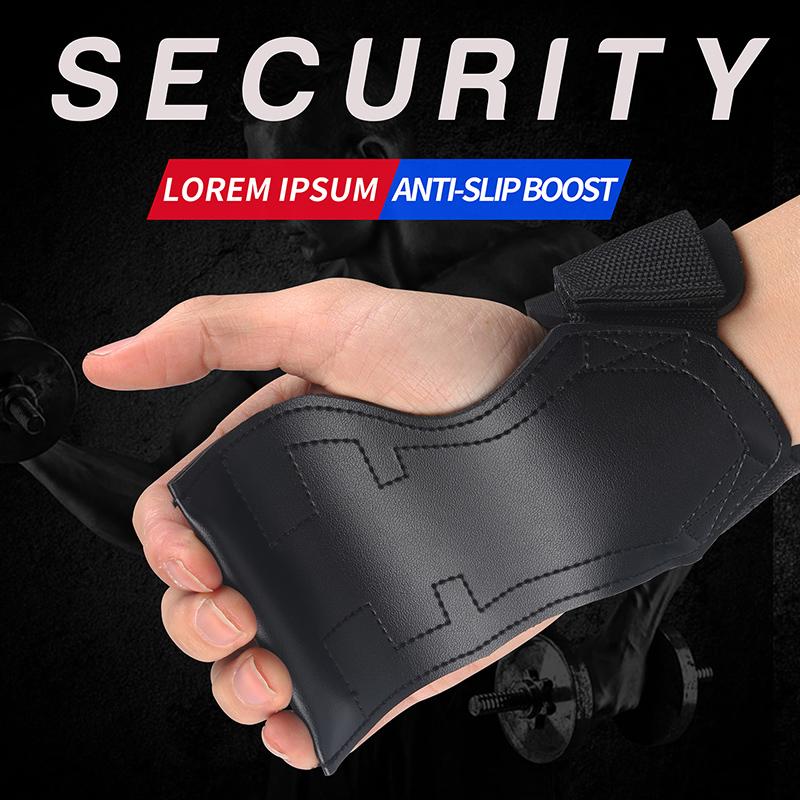 Trọng lượng SKDK Nâng miếng đệm cầm Crossfit Bodybuilding Palm Protector Squat Găng tay Găng tay Thiết bị tập thể dục Đào tạo thể thao PVC Màu sắc: Kích thước màu đen: Kích thước miễn phí
