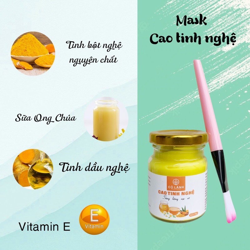 Mặt nạ cao tinh nghệ trắng da mờ thâm nám tàn nhang  75g