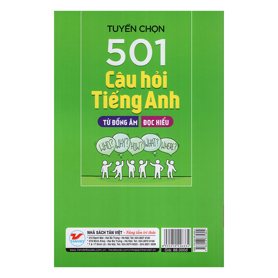 Tuyển Chọn 501 Câu Hỏi Tiếng Anh - Tập 1