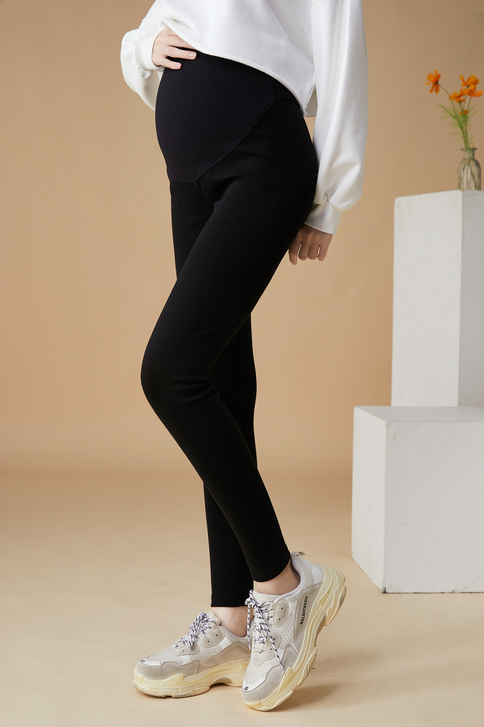 Quần Legging Nịt Bụng Cho Bà Bầu, Hàng Đẹp Cao Cấp, Siêu Co Giãn, Mềm Mịn, Thoáng Khí, Legging Bầu Seamless 3D liền mảnh, Nịt bụng nâng bụng, Nâng Mông, Tôn Dáng, Mã KQ01Đ