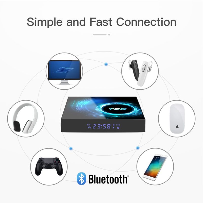 Android tivi Box Android 10, RAM 4G, 32G ROM mạnh mẽ, wifi bằng tần kép, phiên bản bluetooth 5.0 đa năng, mang lại nhiều khung giờ giải trí cùng gia đình chính hãng T95-1