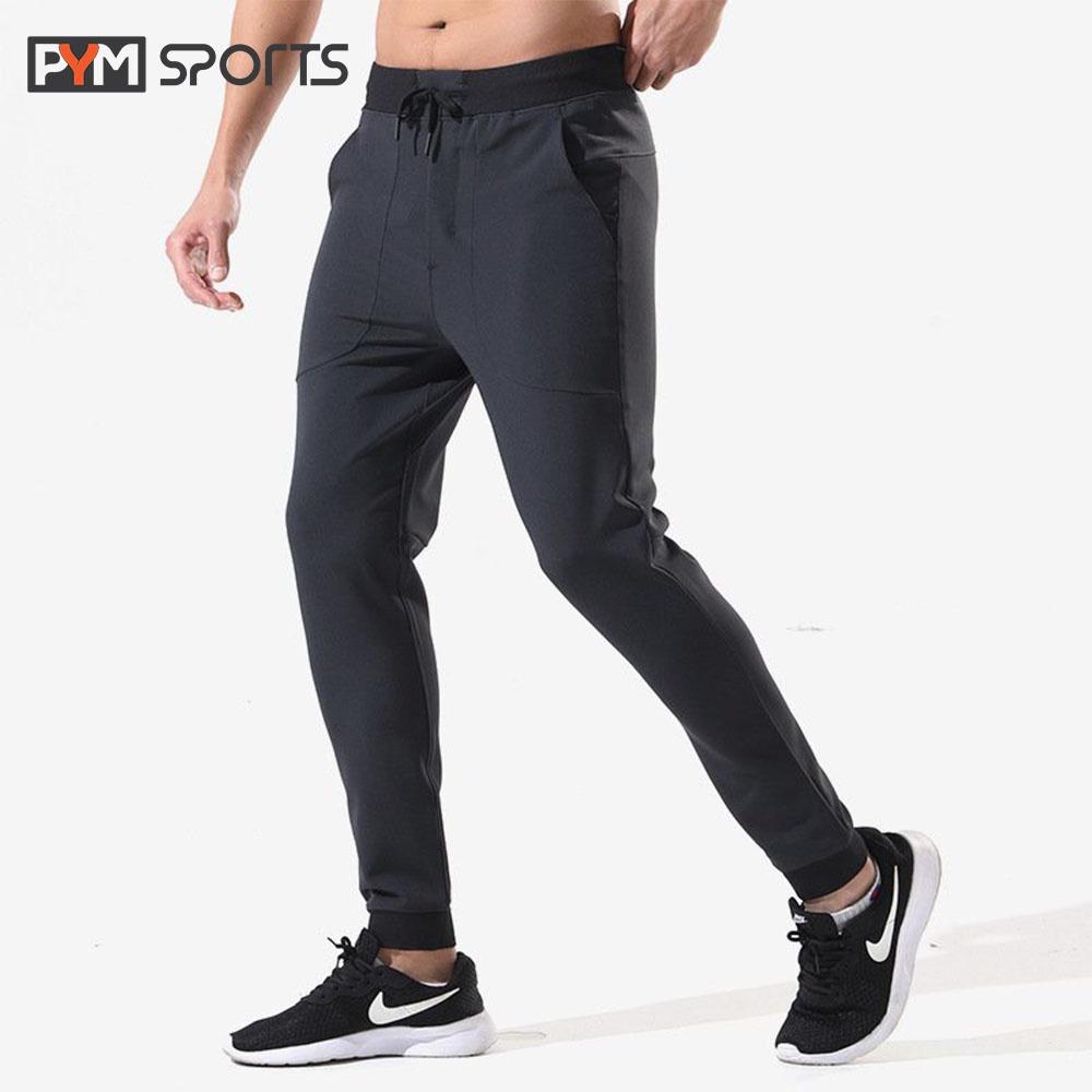 Quần dài thể thao nam LuLu PYMSPORTS-PYMMQT004 tập gym, tập thể thao, co giãn thoải mái màu đen