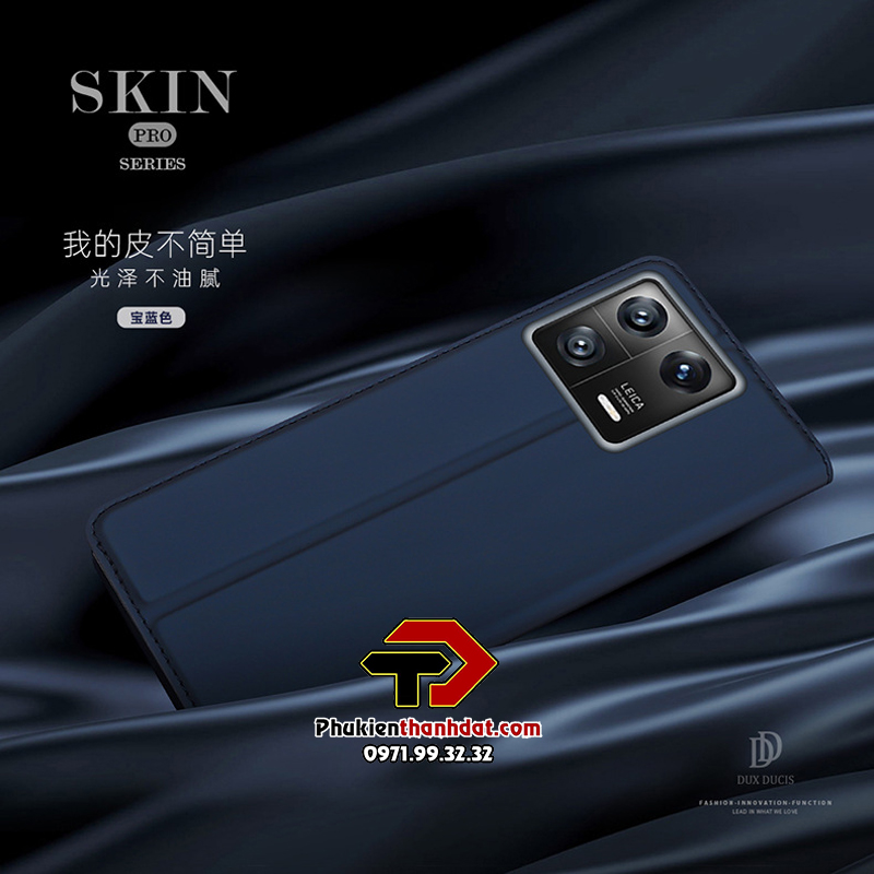 Bao da cho Xiaomi 13 chính hãng Dux Ducis có ngăn cài thẻ - Hàng chính hãng