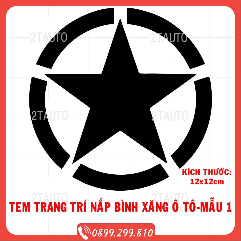 Tem dán nắp bình xăng ô tô xe hơi chống nước, chống phai màu, mẫu mã đa dạng độc đáo - MẪU 1