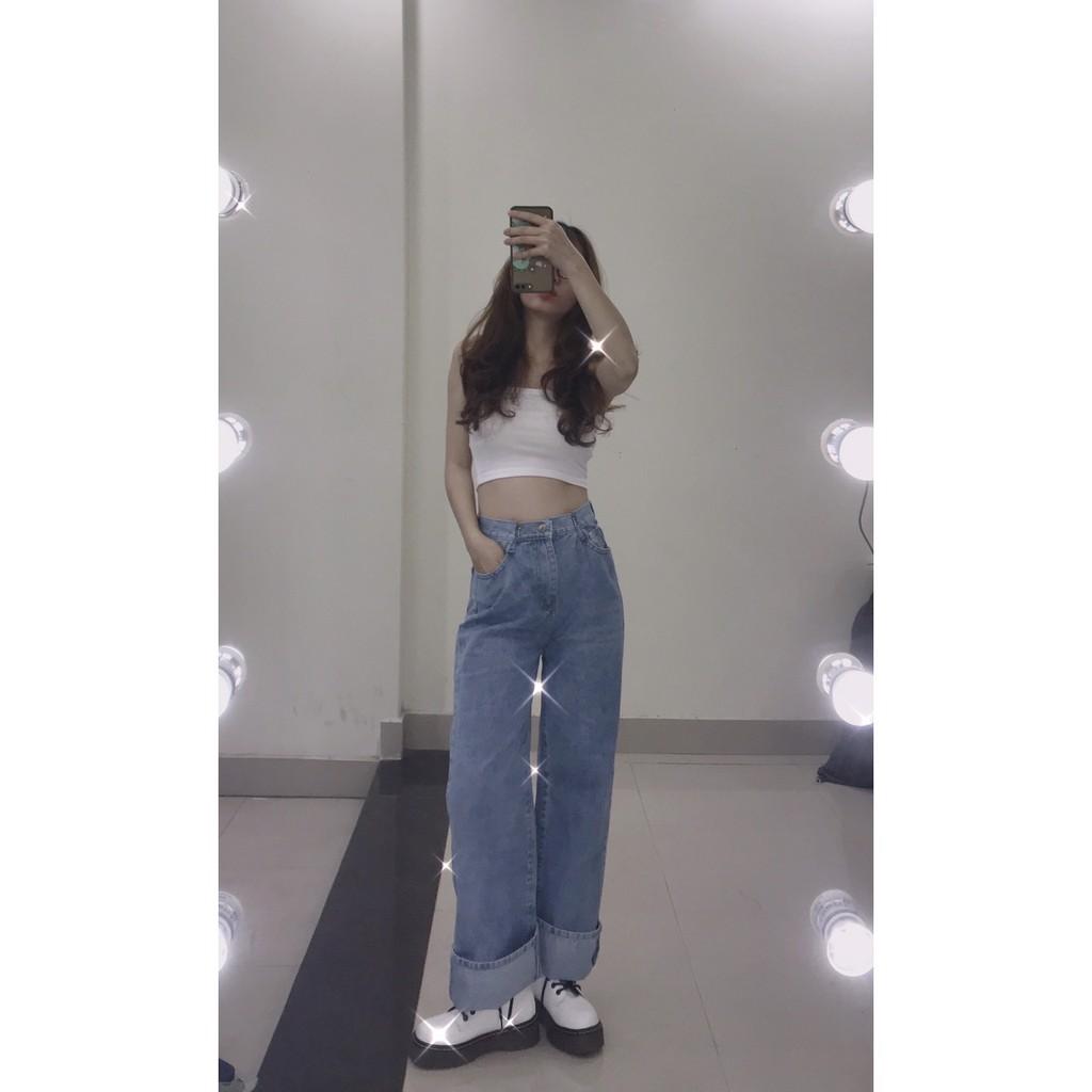 Quần Jean - cạp cao ống xuông dành cho nữ thắt eo 2 bên siêu hot, siêu đẹp️️️