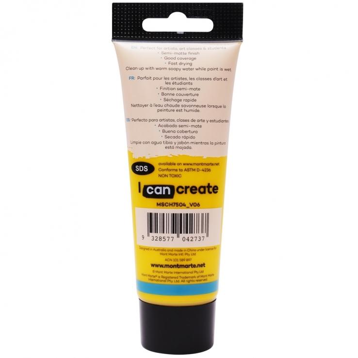 Màu Acrylic Mont Marte 75 ML MSCH7504 - Màu Medium Yellow