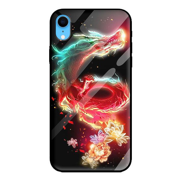 Ốp kính cường lực cho iPhone XR mẫu rồng 300 - Hàng chính hãng