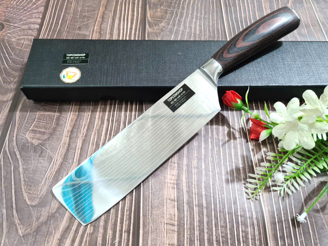 DAO - DAO BẾP NHẬT BẢN USUBA THÉP DAMASCUS MÃ A6 DT125 nt topcoomshop vn
