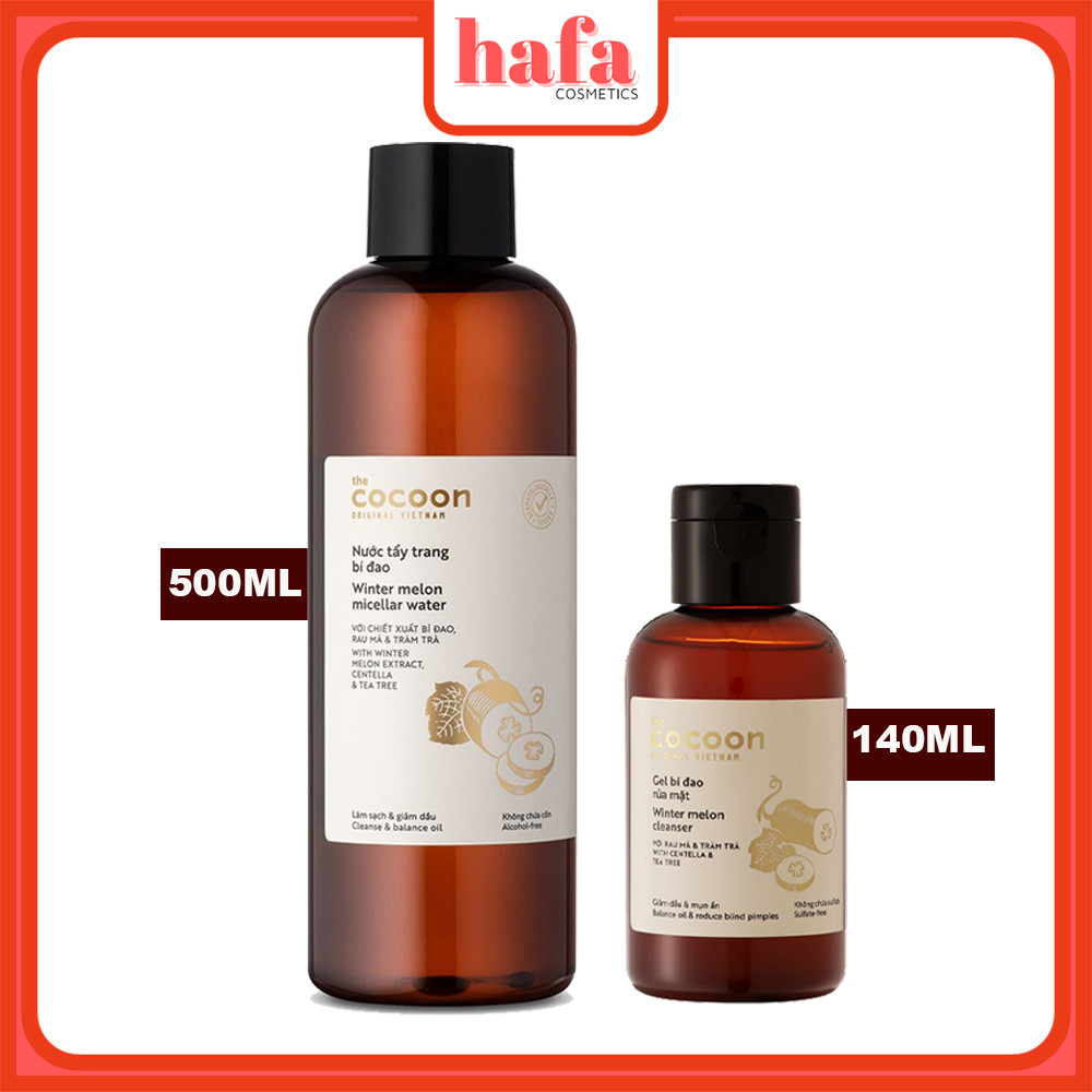 Nước tẩy trang bí đao Cocoon tẩy sạch makeup &amp;amp; giảm dầu Winter Melon Micellar Water