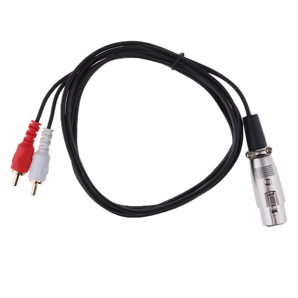 XLR Female to Dual RCA Male Patch Cable Audio Splitter Converter Cables 1.5M