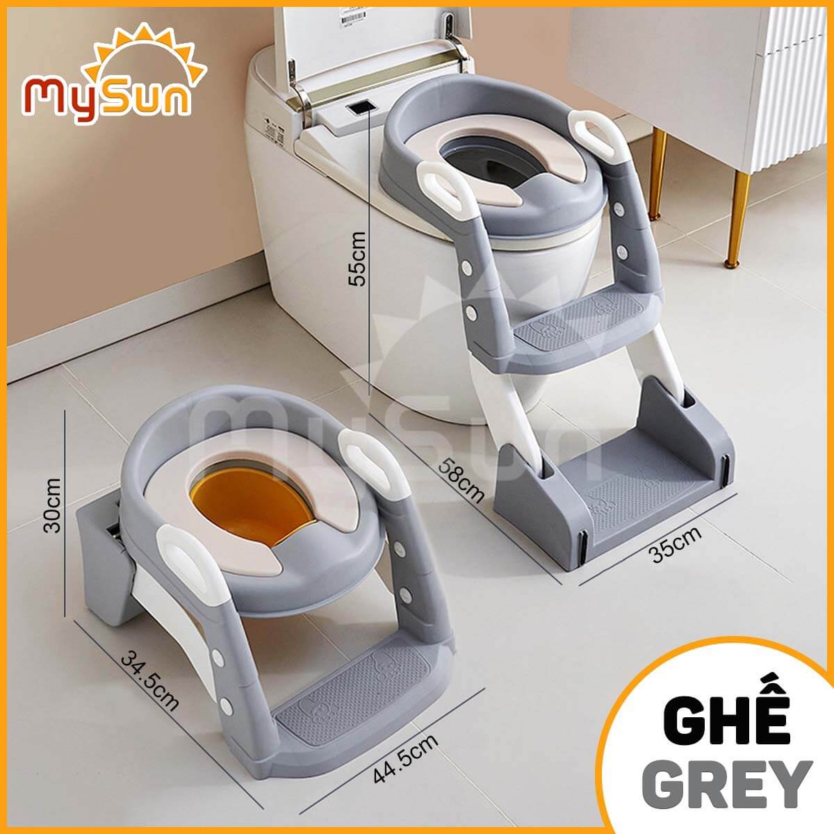 Ghế bô ngồi bồn cầu vệ sinh toilet cho bé trai gái 1 2 3 4 5 tuổi tập đi vệ sinh MySun