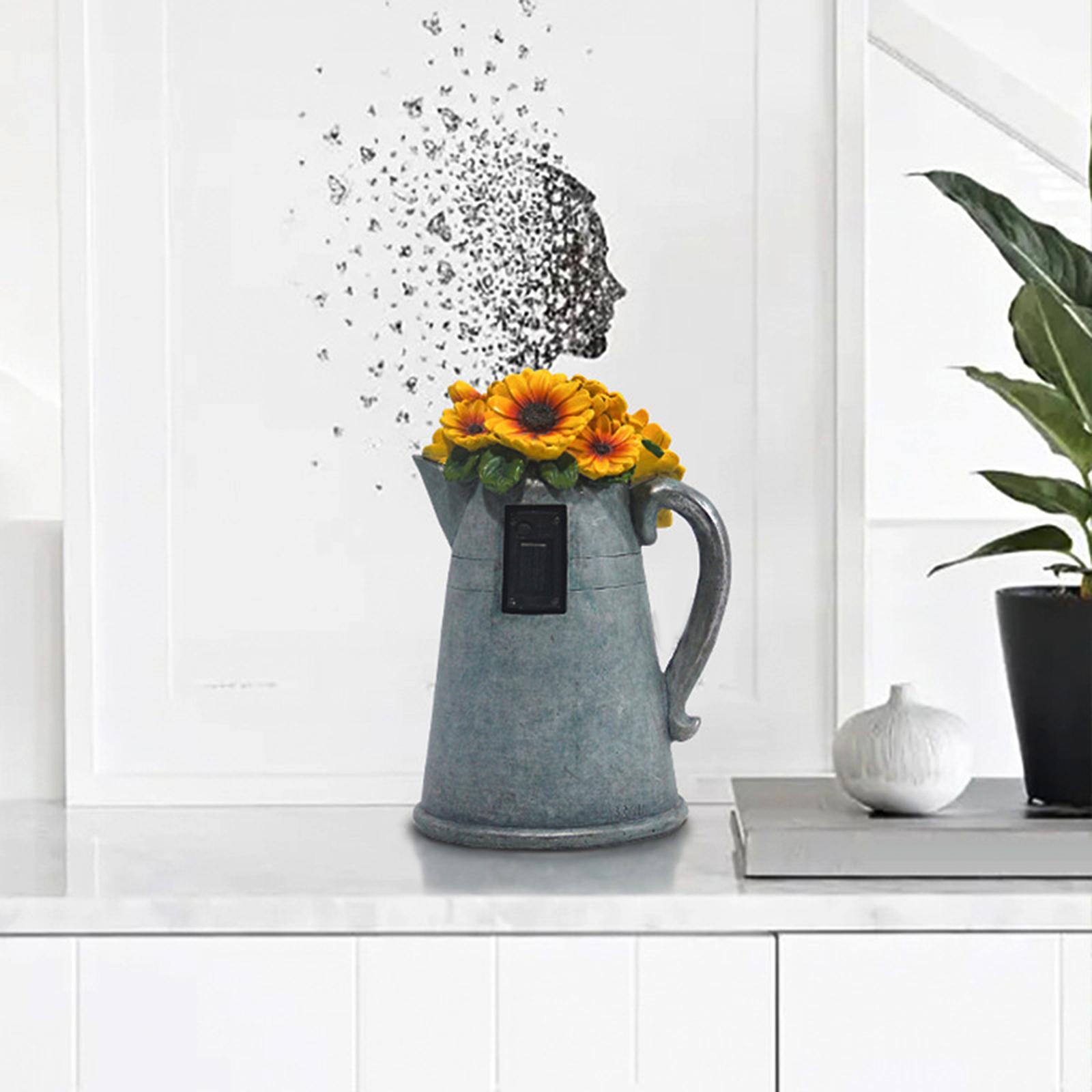 Solar Watering Can Lights Garden Statue Lights Resin Crafts for Lawn Decor