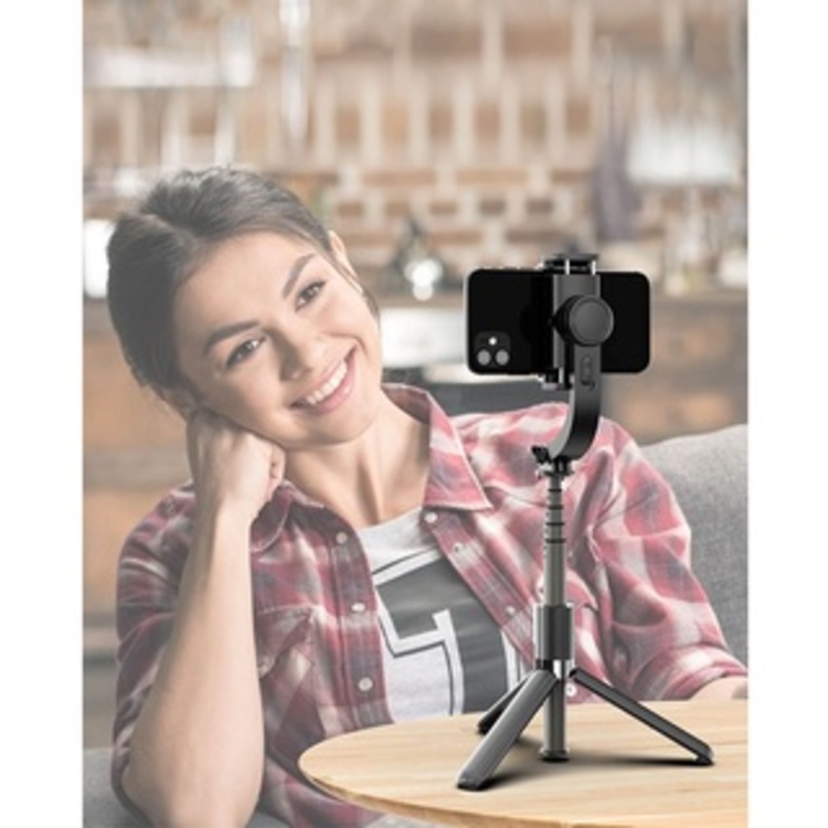 Gimbal/ Gậy tự sướng chống rung MAWA L08 dùng cho điện thoại, selfie chụp ảnh bằng remote Bluetooth 4.0 - Hàng chính hãng