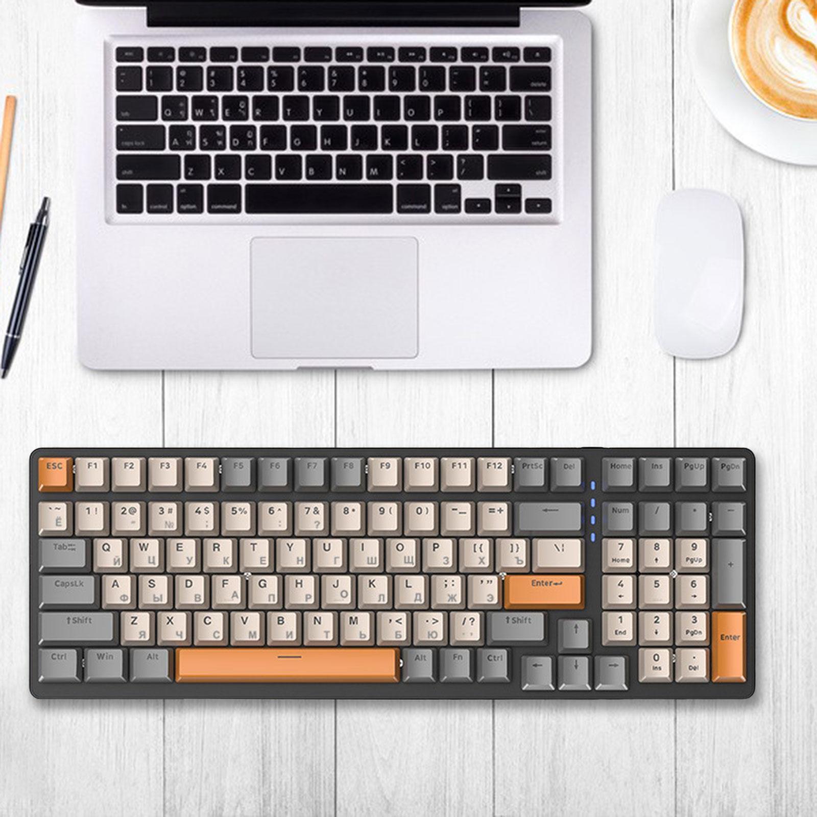 Russian Mechanical Keyboard Backlit 98% Allocation for PC Laptop Gamer