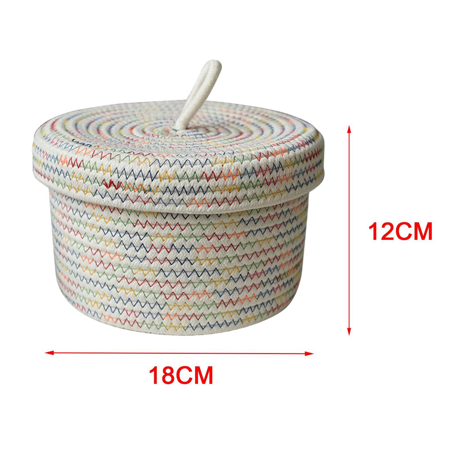 Storage Basket Bins, Shelf Baskets with Lids Organizing Gifts Toys Jewelry