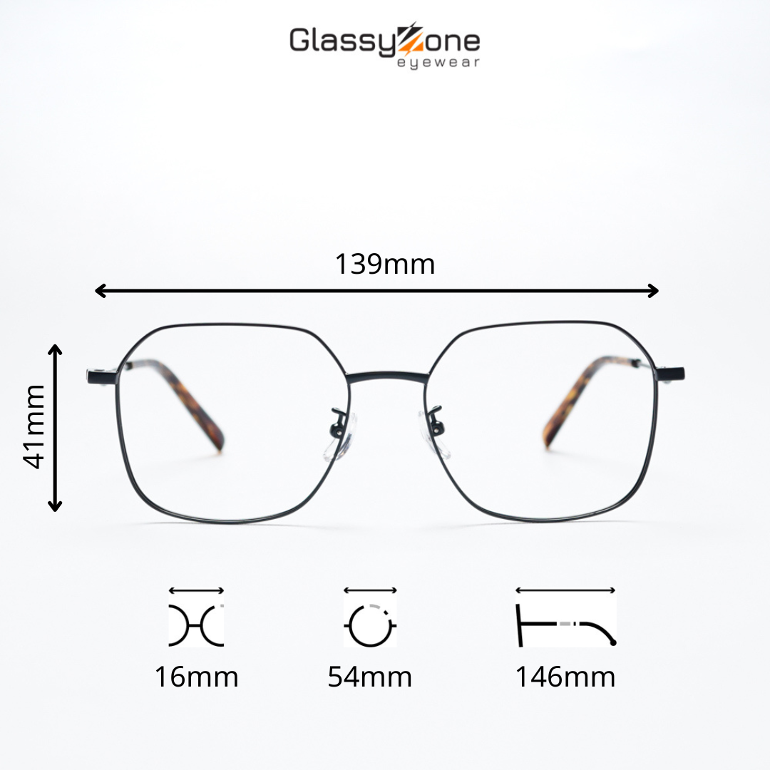 Gọng kính cận, Mắt kính giả cận nhựa dẻo Form Vuông Unisex Nam Nữ Shiniee - GlassyZone