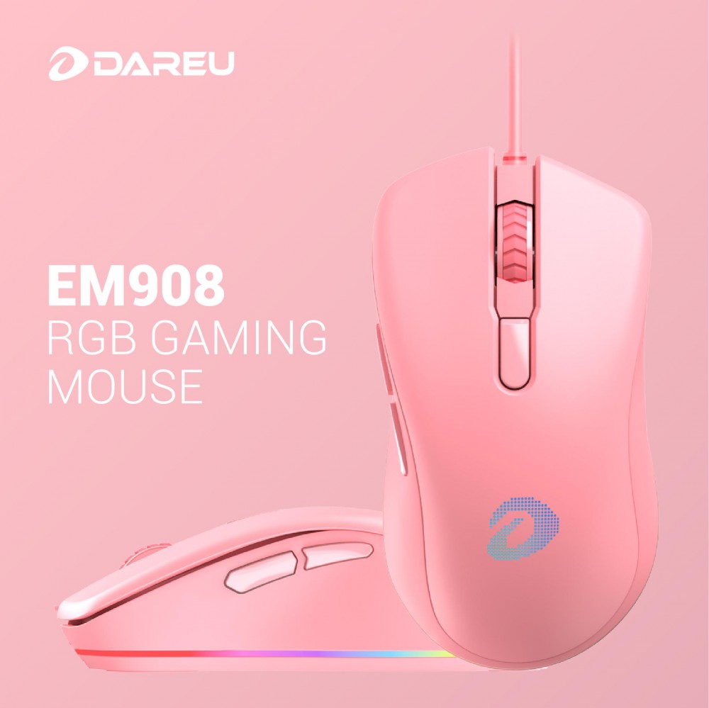 Chuột Gaming Dareu EM908 Queen Pink - Hàng Chính Hãng