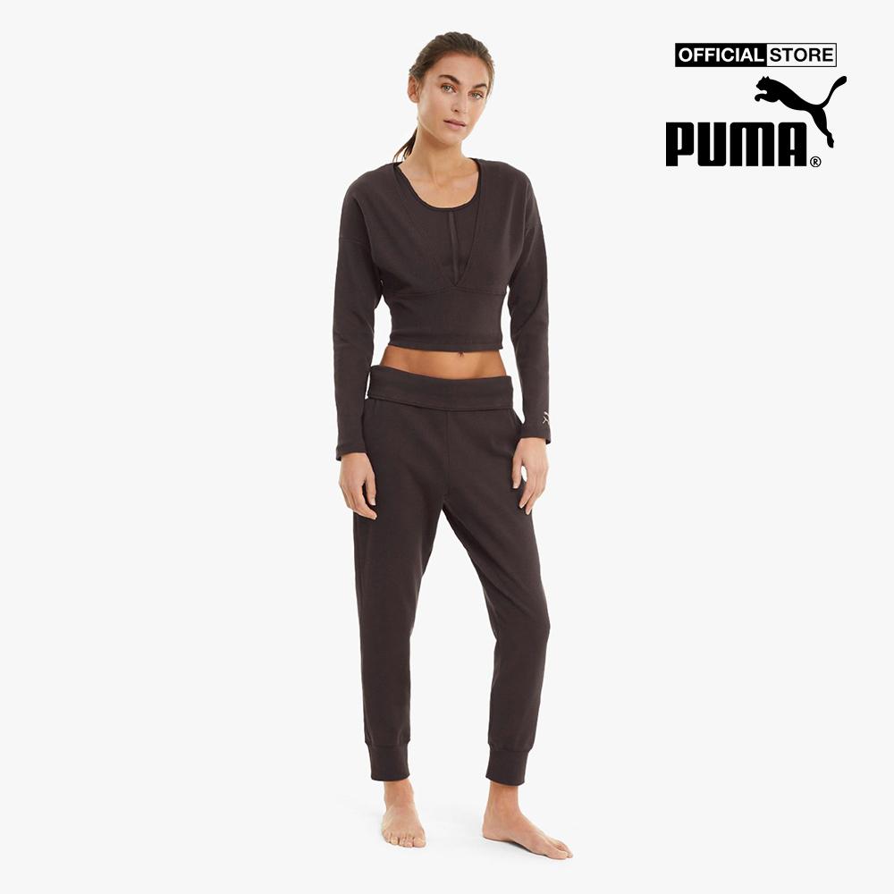 PUMA - Áo croptop nữ cổ V tay dài Train Exhale 520064