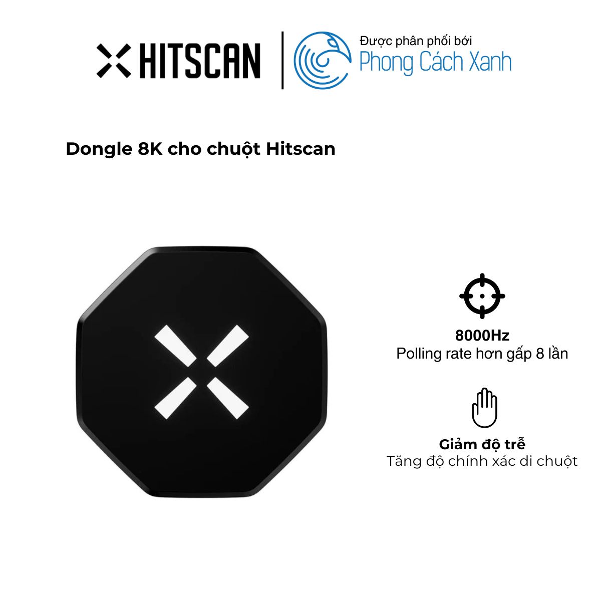 Receiver (Dongle) 8K cho chuột Hitscan - Hàng Chính Hãng