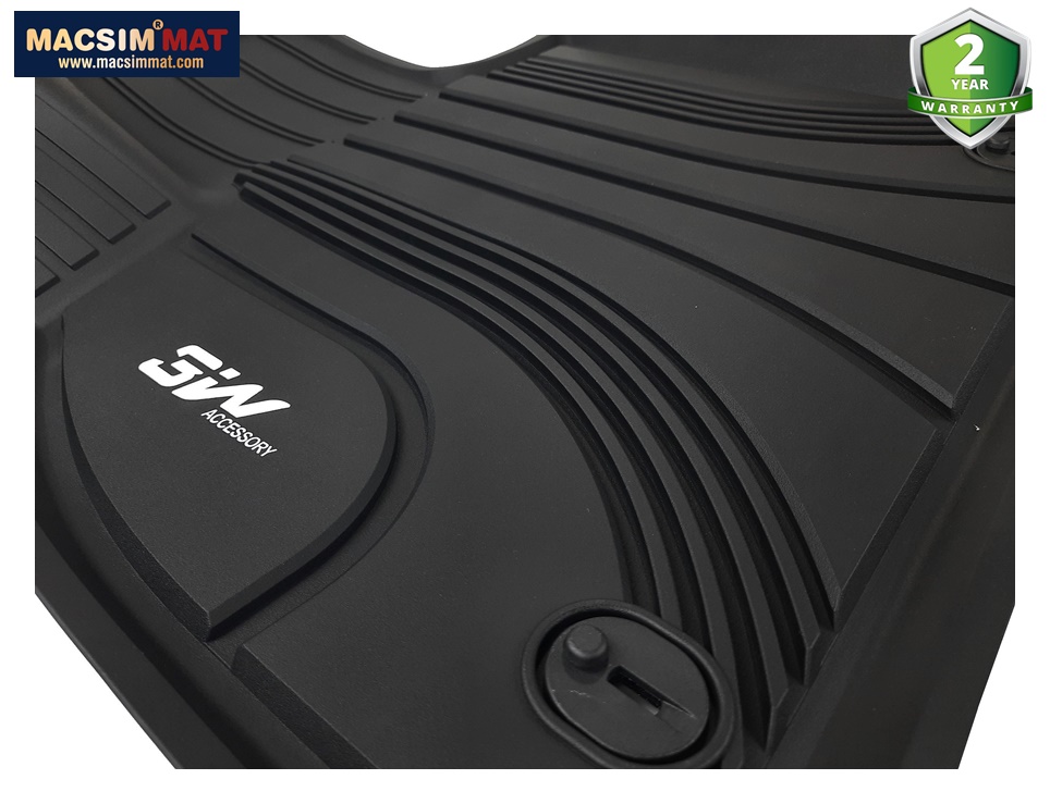 Thảm lót sàn xe ô tô Hyundai Palisade Nhãn hiệu Macsim 3W chất liệu nhựa TPE đúc khuôn cao cấp - màu đen