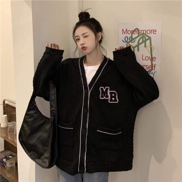 Áo khoác nỉ cadigan chất nỉ cotton 1 LỚP