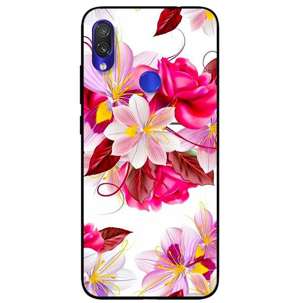 Ốp lưng dành cho Xiaomi Redmi Note 7 - Hoa Đỏ Nền Trắng
