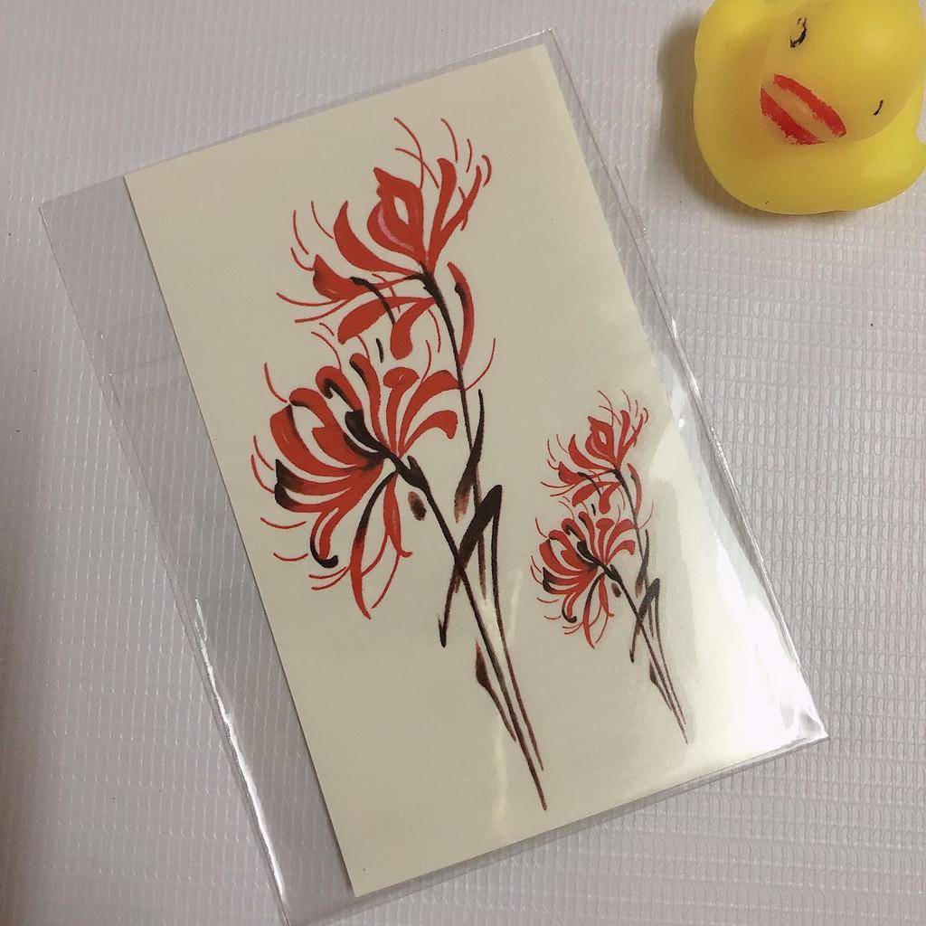 COMBO 5 TẤM HÌNH XĂM DÁN 10X6CM HOA BỈ NGẠN HẸN ƯỚC - CHỌN MẪU TÙY THÍCH
