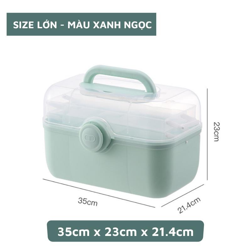 Hộp Đựng Thuốc Gia Đình 3 Tầng Hộp Y Tế Phân Loại Thuốc TOMHOUSE Cỡ Lớn Siêu Tiện Dụng