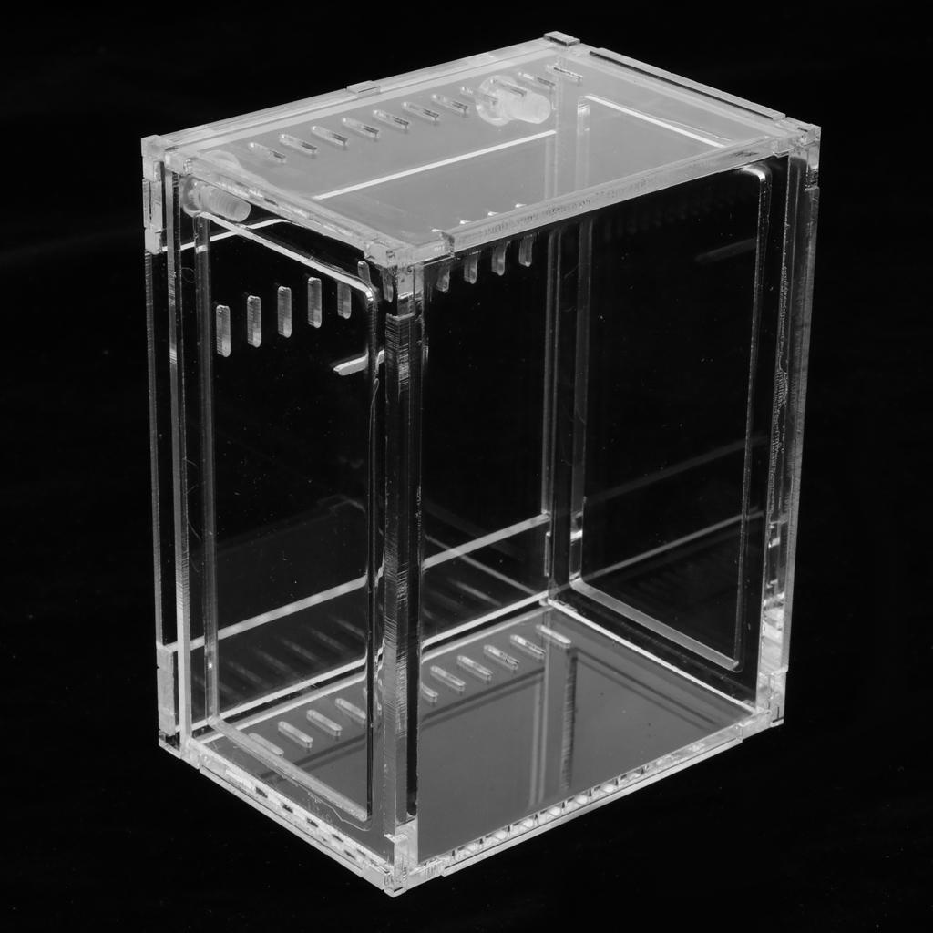 Clear Terrarium Box Reptile & Amphibian Breeding Box for Snake Lizard Turtle