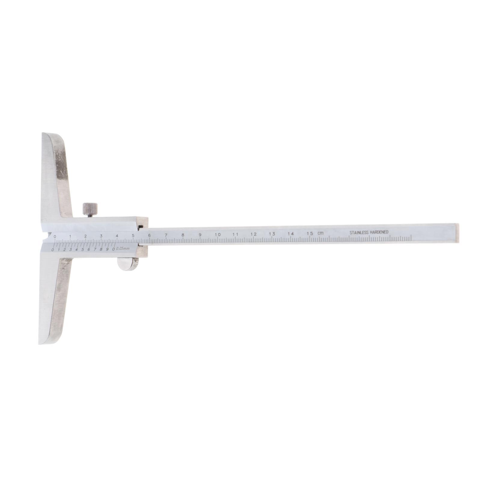 Stainless Steel Vernier Depth Gauge Gage Vernier Caliper 150mm 200mm 300mm