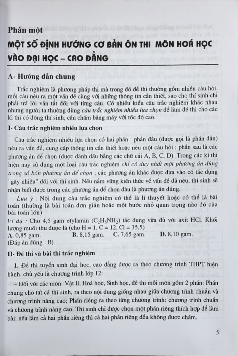 Các chủ đề cơ bản ôn thi vào Đại học - Cao đẳng môn Hóa học