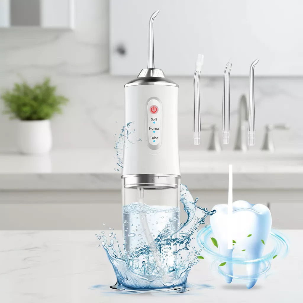 [LOẠI 1 BẢN QUỐC TẾ] ￼Máy tăm nước xung quốc tế, nha sĩ khuyên dùng – ngăn cao răng, bảo vệ răng khỏe, dễ mang theo